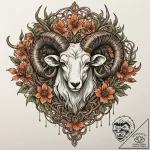 Tattoo sketch an aries ram with horns made of… – tattoo sketch (№1752961035_0, 19.07.2025 21:37) — tattoovalue.net