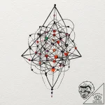 Tattoo design an abstract network of glowing… – tattoo sketch (№1752961711_0, 19.07.2025 21:48) — tattoovalue.net
