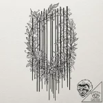 Barcode, ink illustration for tattoo, on a cl… – tattoo sketch (№1752961880_0, 19.07.2025 21:51) — tattoovalue.net