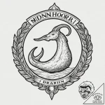 Linework tattoo of the mudhorn signet given t… – tattoo sketch (№1752963823_0, 19.07.2025 22:23) — tattoovalue.net