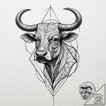 Tattoo design a taurus bull in neo-traditiona… – tattoo sketch (№1752964245_0, 19.07.2025 22:30) — tattoovalue.net