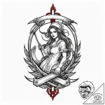 Scythe, tattoo flash sheet design, old school… – tattoo sketch (№1752964414_0, 19.07.2025 22:33) — tattoovalue.net