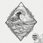 Tattoo sketch a detailed patch or crest desig… – tattoo sketch (№1752965425_0, 19.07.2025 22:50) — tattoovalue.net