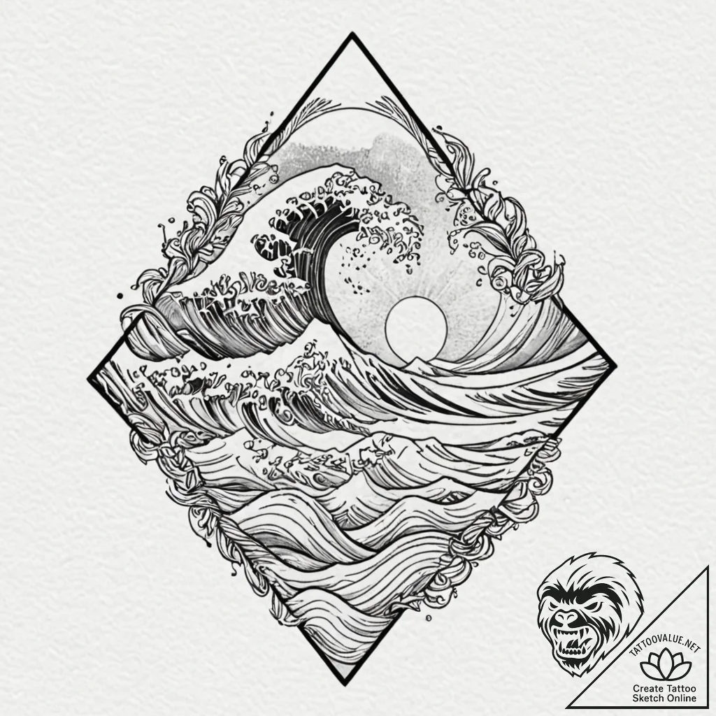 Tattoo sketch a detailed patch or crest desig... - tattoo sketch (№1752965425_0, 19.07.2025 22:50) — tattoovalue.net