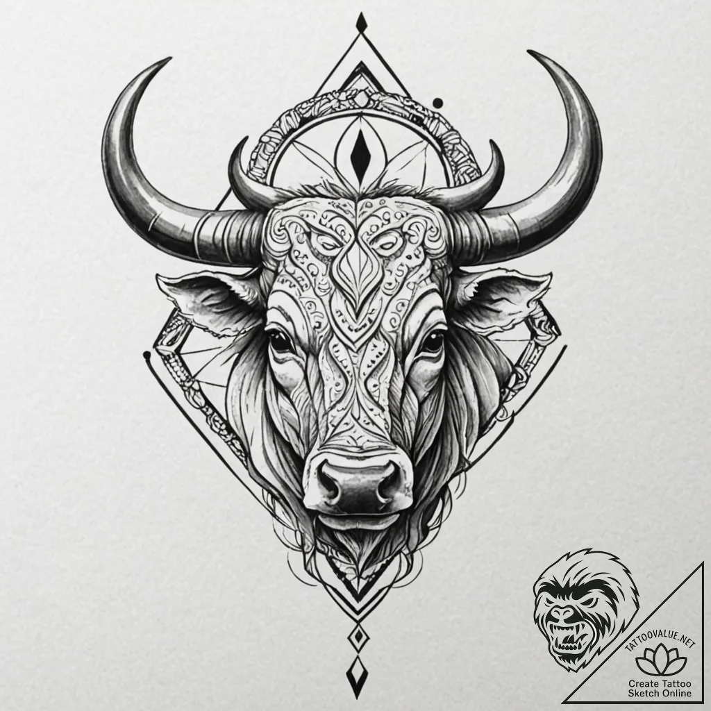 Tattoo sketch: geometric tattoo of veles's sy... - tattoo sketch (№1752965764_0, 19.07.2025 22:56) — tattoovalue.net