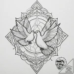 Tattoo design a pair of hands releasing a dov… – tattoo sketch (№1752966522_0, 19.07.2025 23:08) — tattoovalue.net