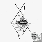 Tattoo sketch a pair of oars or paddles, symb… – tattoo sketch (№1752967111_0, 19.07.2025 23:18) — tattoovalue.net