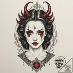 A graphic novel panel of the “red room” from… – tattoo sketch (№1752967446_0, 19.07.2025 23:24) — tattoovalue.net