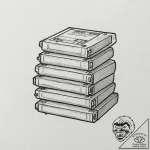 Tattoo design a stack of retro gaming cartrid… – tattoo sketch (№1752967531_0, 19.07.2025 23:25) — tattoovalue.net