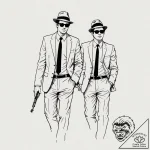 A sketch of the main characters from the blue… – tattoo sketch (№1752967953_0, 19.07.2025 23:32) — tattoovalue.net
