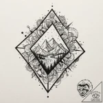 Tattoo sketch a subtle symbol of logic and re… – tattoo sketch (№1752968798_0, 19.07.2025 23:46) — tattoovalue.net