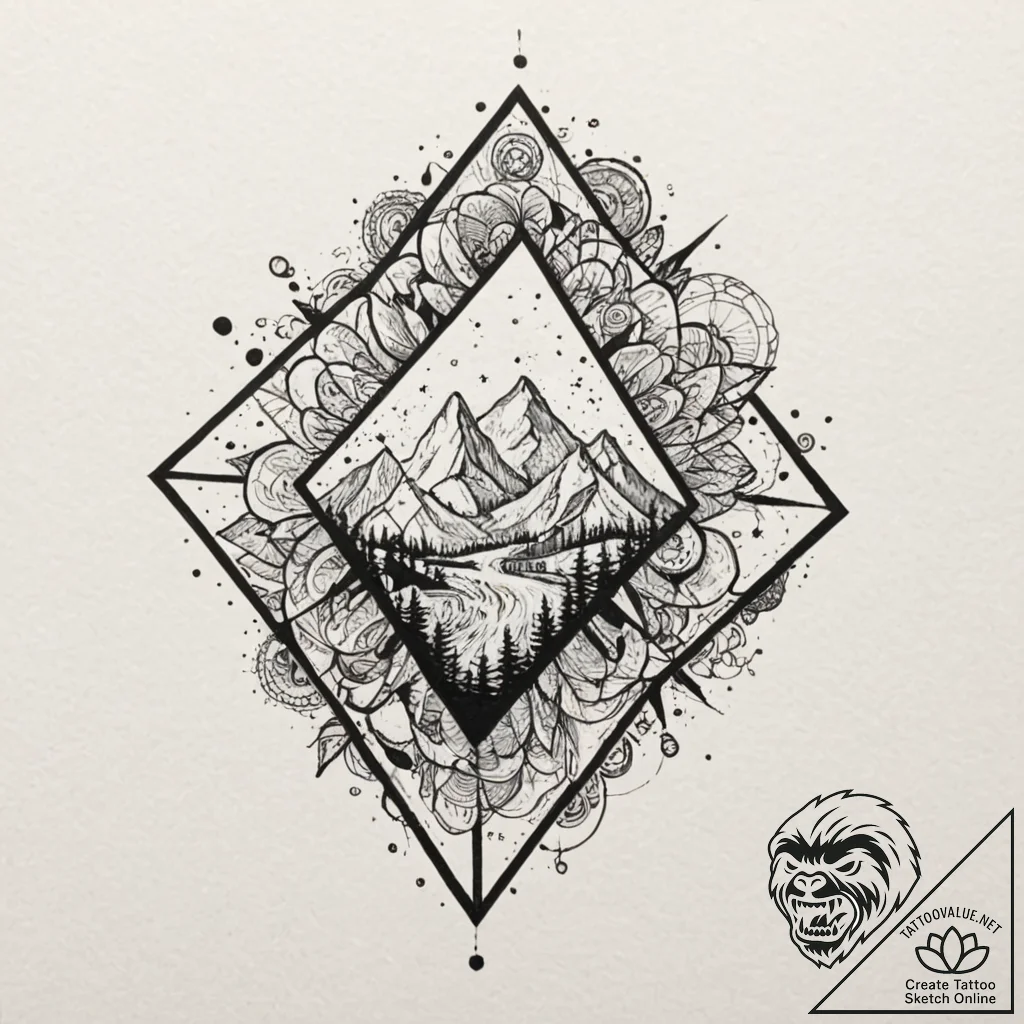 Tattoo sketch a subtle symbol of logic and re... - tattoo sketch (№1752968798_0, 19.07.2025 23:46) — tattoovalue.net