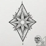 Tattoo design ‘power up’ with a glowing star… – tattoo sketch (№1752968882_0, 19.07.2025 23:48) — tattoovalue.net