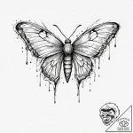 Moth, tattoo drawing outline, watercolor tatt… – tattoo sketch (№1752969389_0, 19.07.2025 23:56) — tattoovalue.net