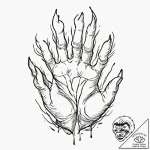 Tattoo sketch a powerful, generic creature’s… – tattoo sketch (№1752970147_0, 20.07.2025 00:09) — tattoovalue.net