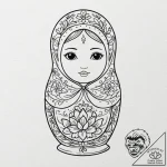 Matryoshka doll, tattoo line art, minimalist… – tattoo sketch (№1752970316_0, 20.07.2025 00:11) — tattoovalue.net