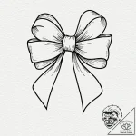 Tattoo sketch a simple, elegant bow or ribbon… – tattoo sketch (№1752971245_0, 20.07.2025 00:27) — tattoovalue.net