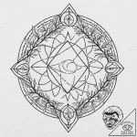 64. tattoo design: a “chernobog” rune intertw… – tattoo sketch (№1752971581_0, 20.07.2025 00:33) — tattoovalue.net