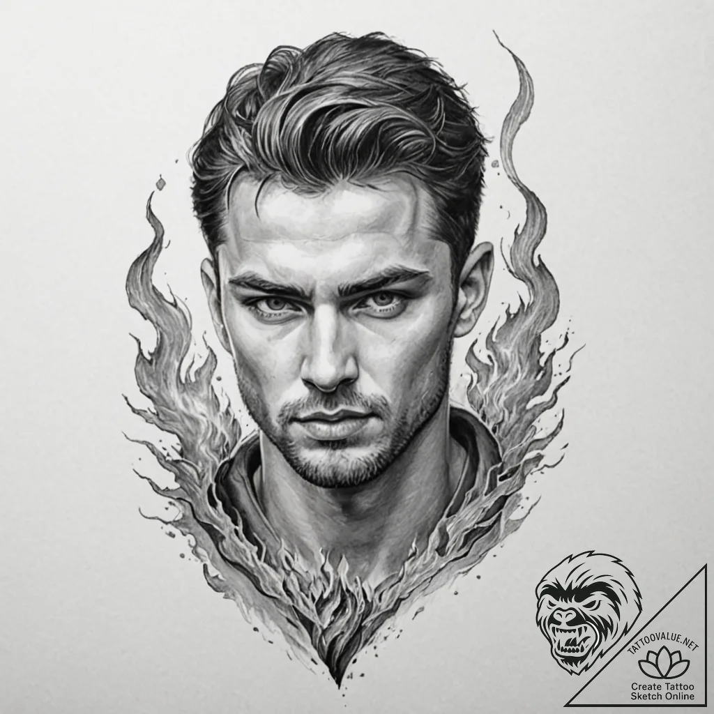 р сѓрѕр° рћсѓрґ (oud, passion, fire, male pow... - tattoo sketch (№1752971751_0, 20.07.2025 00:35) — tattoovalue.net