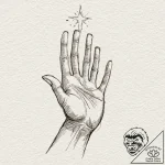 Tattoo sketch a hand reaching for a star thro… – tattoo sketch (№1752972678_0, 20.07.2025 00:51) — tattoovalue.net