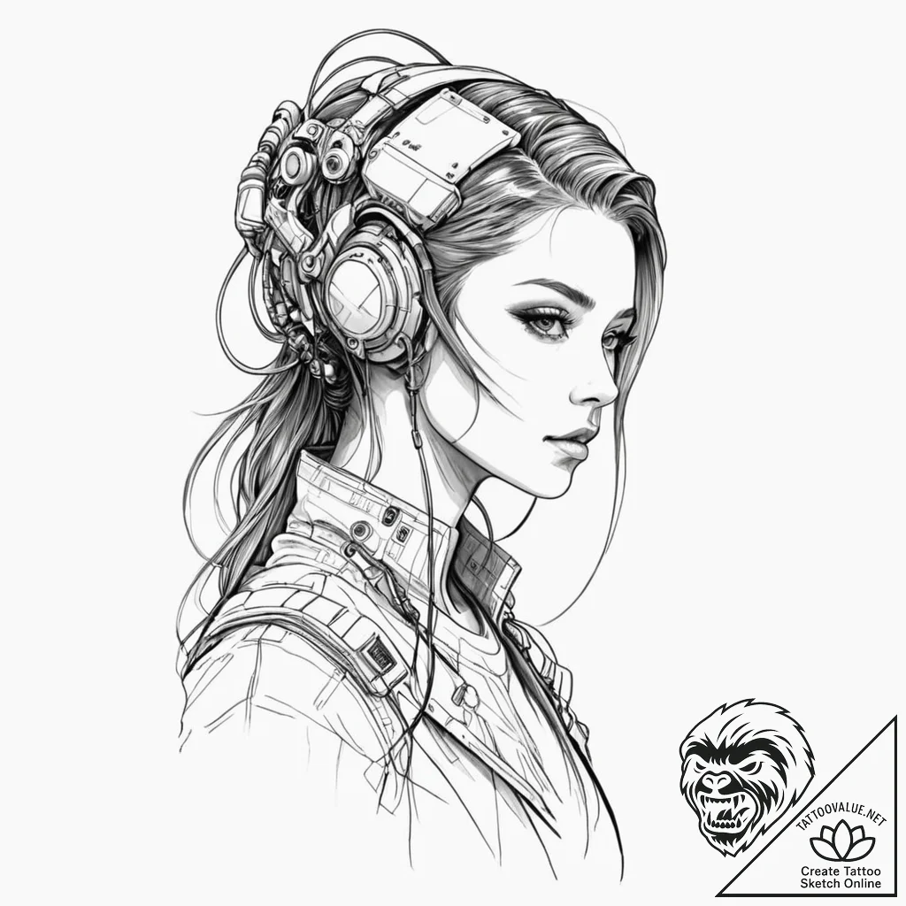 р“сђсѓрїрїр° 18: futuristic & cyberpunk (р¤сѓ... - tattoo sketch (№1752973015_0, 20.07.2025 00:56) — tattoovalue.net