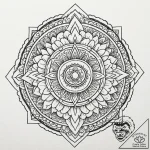 Tattoo design: a kolovrat with interwoven pat… – tattoo sketch (№1752974789_0, 20.07.2025 01:26) — tattoovalue.net