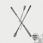 Tattoo sketch a pair of oars or paddles, symb… – tattoo sketch (№1752978246_0, 20.07.2025 02:24) — tattoovalue.net