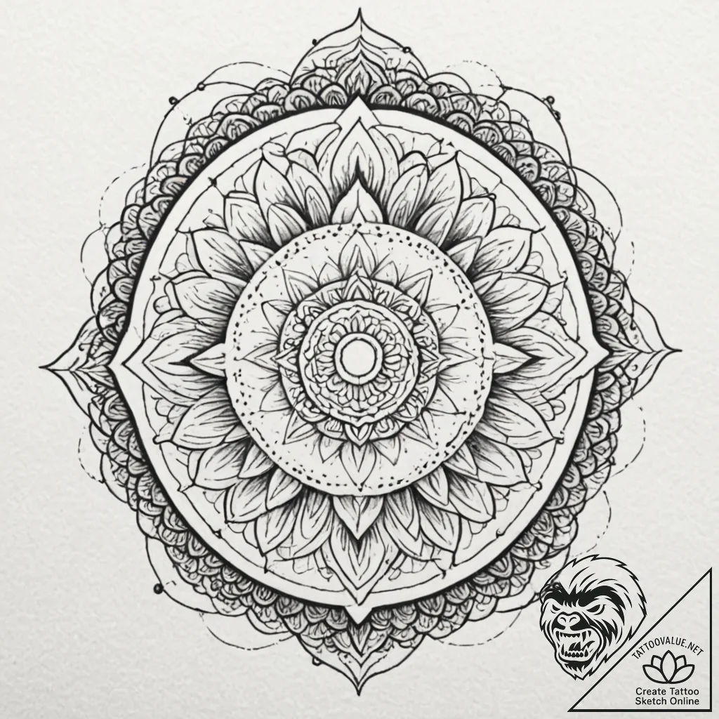 Tattoo sketch an abstract visualization of "i... - tattoo sketch (№1752979424_0, 20.07.2025 02:43) — tattoovalue.net