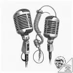 Tattoo sketch a microphone on one, a speaker… – tattoo sketch (№1752980184_0, 20.07.2025 02:56) — tattoovalue.net