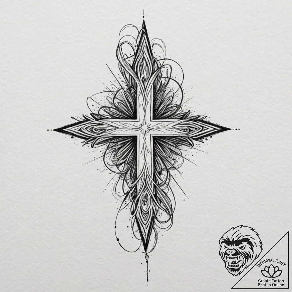 Tattoo design a single, unwavering light in a... - tattoo sketch (№1752981111_0, 20.07.2025 03:11) — tattoovalue.net