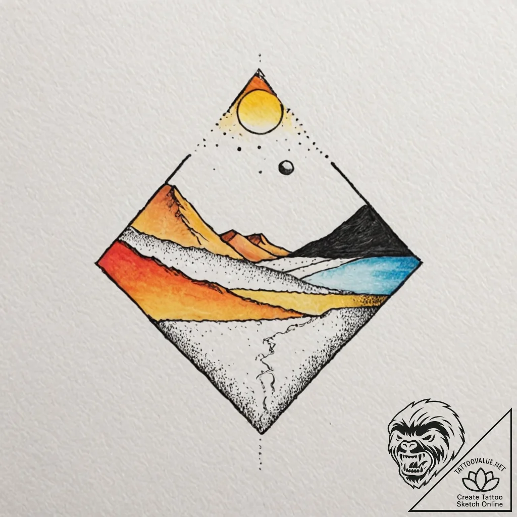 дюна (dune) - 20 промптов, tattoo sketch desi... - tattoo sketch (№1752981786_0, 20.07.2025 03:23) — tattoovalue.net