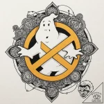 A sketch of the main characters from ghostbus… – tattoo sketch (№1752983053_0, 20.07.2025 03:44) — tattoovalue.net