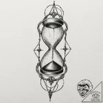 A minimalist tattoo of the black widow hourgl… – tattoo sketch (№1752983475_0, 20.07.2025 03:51) — tattoovalue.net