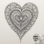 Tattoo sketch a delicate geometric heart, com… – tattoo sketch (№1752983643_0, 20.07.2025 03:54) — tattoovalue.net