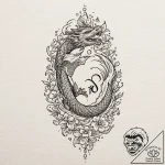 A detailed photo of a book’s pages, with a si… – tattoo sketch (№1752984401_0, 20.07.2025 04:06) — tattoovalue.net