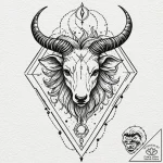 Tattoo sketch a zodiac symbol integrated into… – tattoo sketch (№1752985332_0, 20.07.2025 04:22) — tattoovalue.net