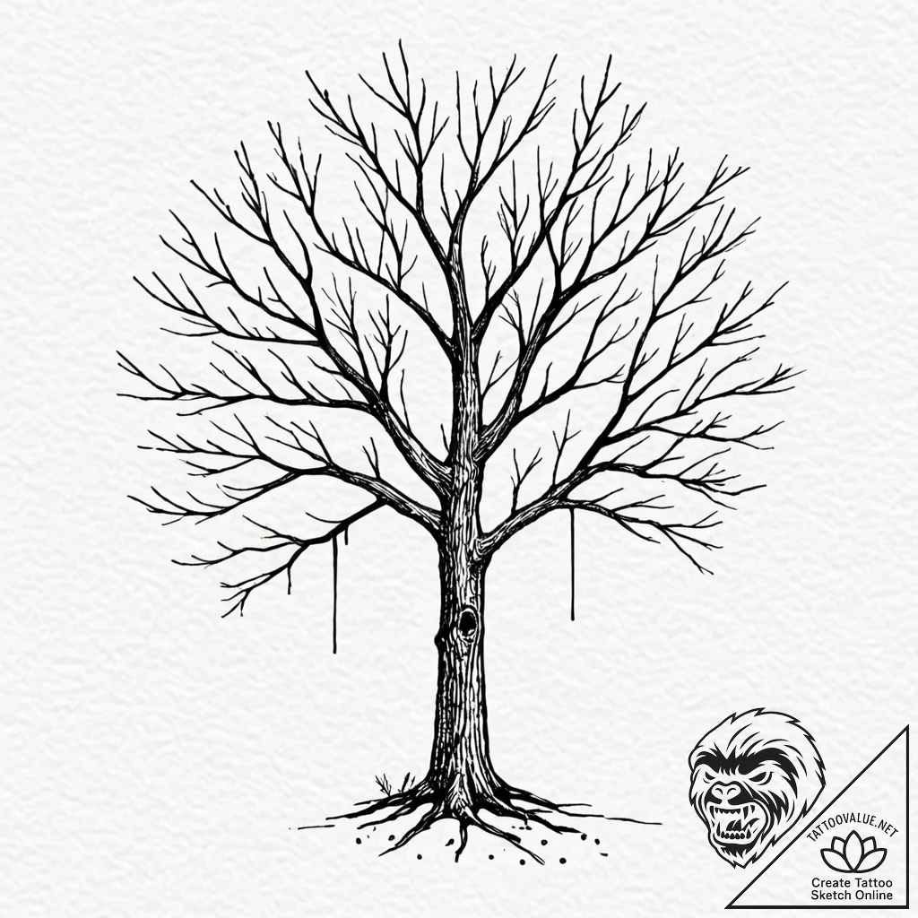 Tattoo sketch: a simple, stark tattoo of a ba... - tattoo sketch (№1752985501_0, 20.07.2025 04:25) — tattoovalue.net