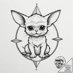 A neo-traditional tattoo of gizmo the mogwai,… – tattoo sketch (№1752986177_0, 20.07.2025 04:36) — tattoovalue.net
