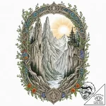 Neo-traditional tattoo of the argonath, the p… – tattoo sketch (№1752986346_0, 20.07.2025 04:39) — tattoovalue.net
