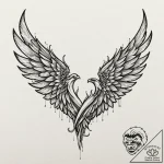 Tattoo sketch a pair of wings unfurled, symbo… – tattoo sketch (№1752986431_0, 20.07.2025 04:40) — tattoovalue.net