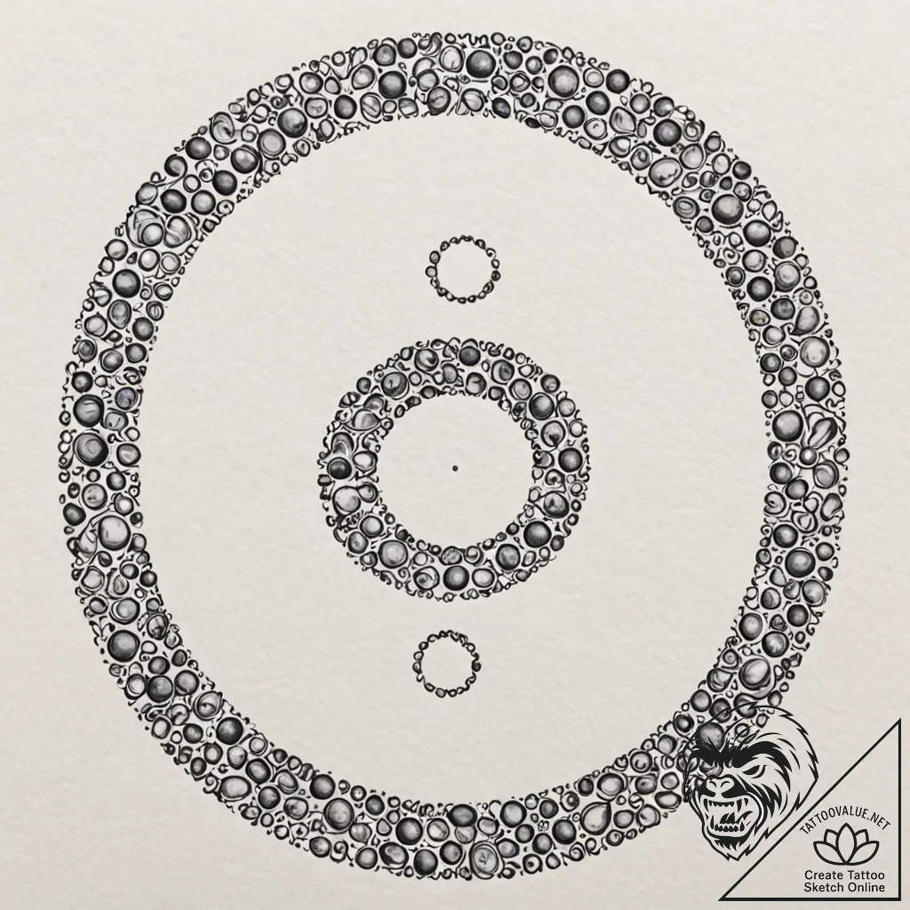 A dotwork design of the yin-yang symbol made... - tattoo sketch (№1752986515_0, 20.07.2025 04:41) — tattoovalue.net