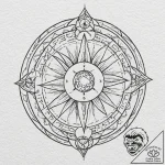 Tattoo design a geometric sphere with the zod… – tattoo sketch (№1752986599_0, 20.07.2025 04:43) — tattoovalue.net