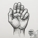 Tattoo design a clenched fist made of stylize… – tattoo sketch (№1752987190_0, 20.07.2025 04:53) — tattoovalue.net