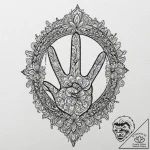 Tattoo design a playful hand gesture, like a… – tattoo sketch (№1752987610_0, 20.07.2025 05:00) — tattoovalue.net
