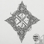 150. tattoo sketch: “veda” rune with ancient… – tattoo sketch (№1752989889_0, 20.07.2025 05:38) — tattoovalue.net