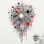 Beads, tattoo line art, trash polka tattoo st… – tattoo sketch (№1752990228_0, 20.07.2025 05:43) — tattoovalue.net