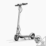 A modern, electric scooter parked on a city s… – tattoo sketch (№1752990312_0, 20.07.2025 05:45) — tattoovalue.net