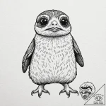 33. neo-traditional tattoo of a porg, cute an… – tattoo sketch (№1752991242_0, 20.07.2025 06:00) — tattoovalue.net