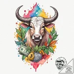 Tattoo design the glyph for taurus (2nd house… – tattoo sketch (№1752992002_0, 20.07.2025 06:13) — tattoovalue.net
