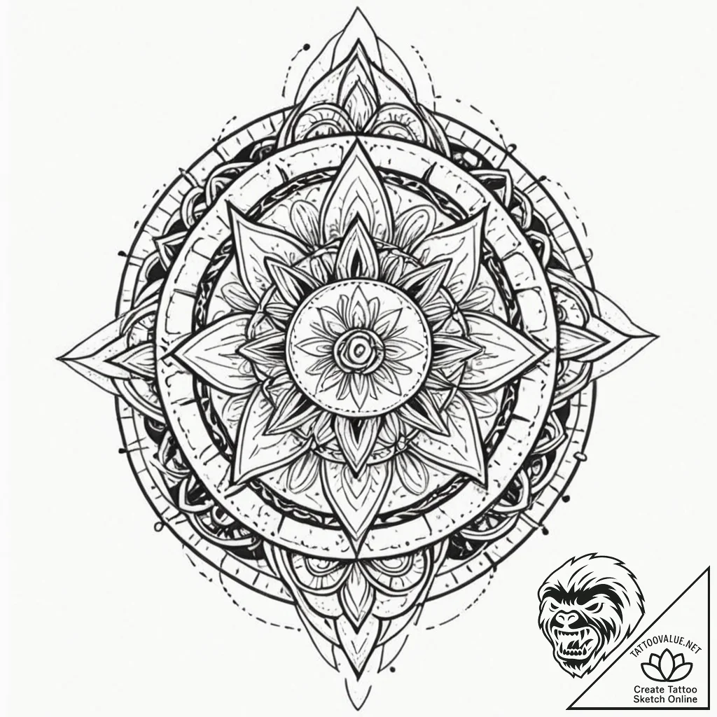 A trash polka tattoo of the lord of terror, d... - tattoo sketch (№1752992595_0, 20.07.2025 06:23) — tattoovalue.net